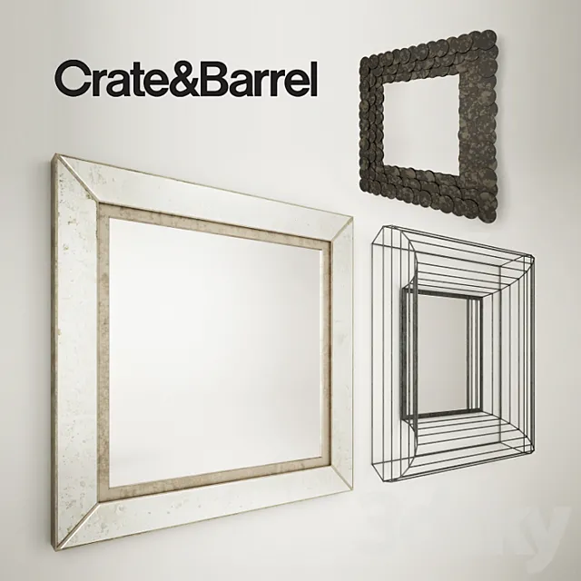 Create & Barrel Mirrors 3ds Max