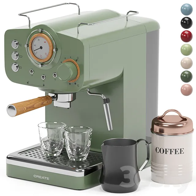 CREATE espresso coffee machine 3ds Max