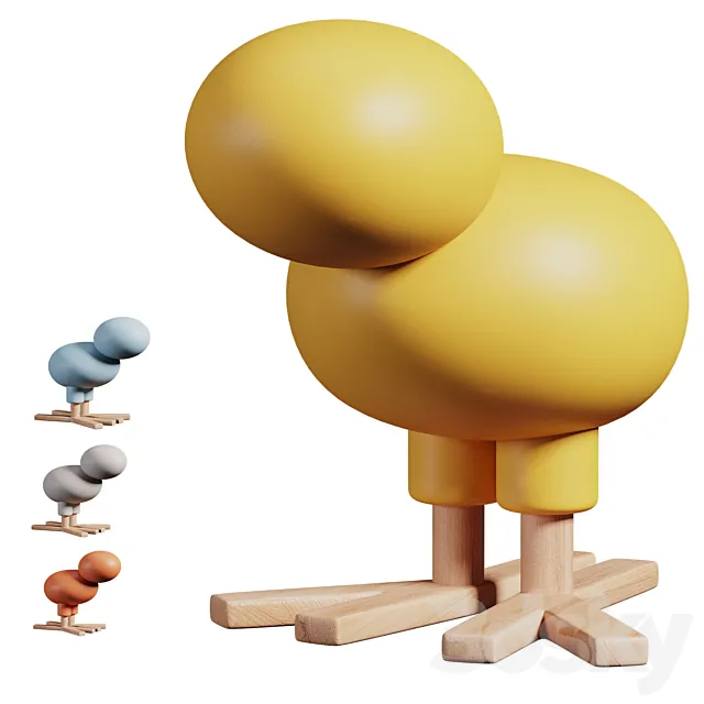 Creative Bird Stool 3DS Max Model