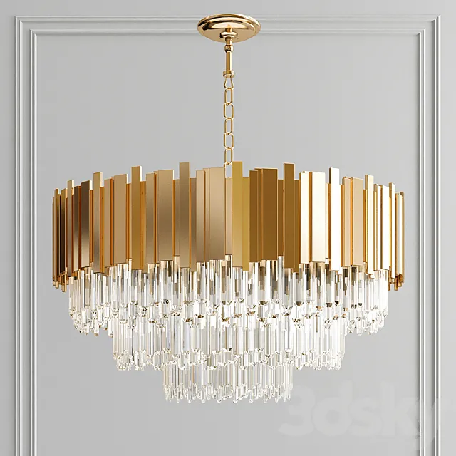 Creative crystal chandelier 3ds Max