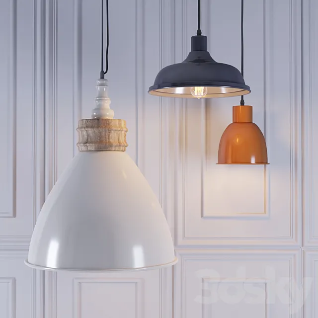 Creative Home Lamps retro 3DS Max Model