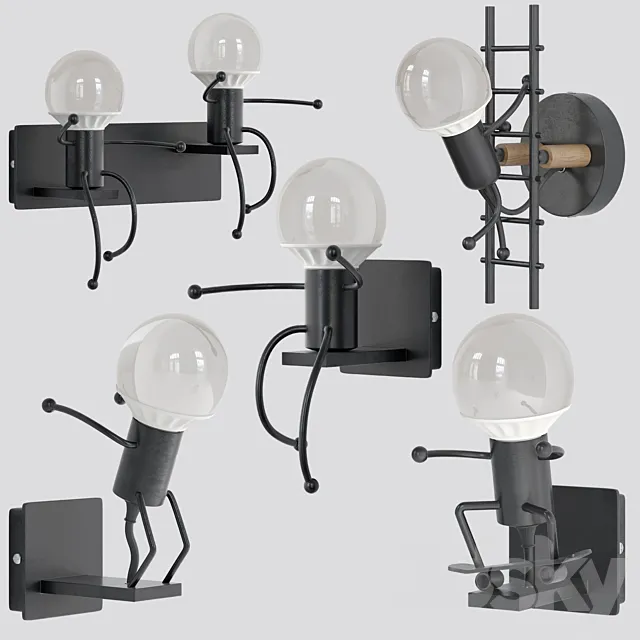 Creative “Little Man” Lamp 3ds Max