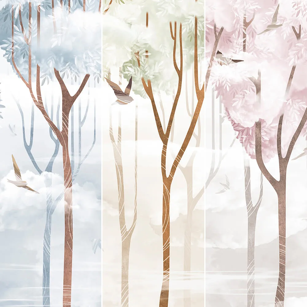 Creativille – 2640 Forest with clouds and birds 3ds Max