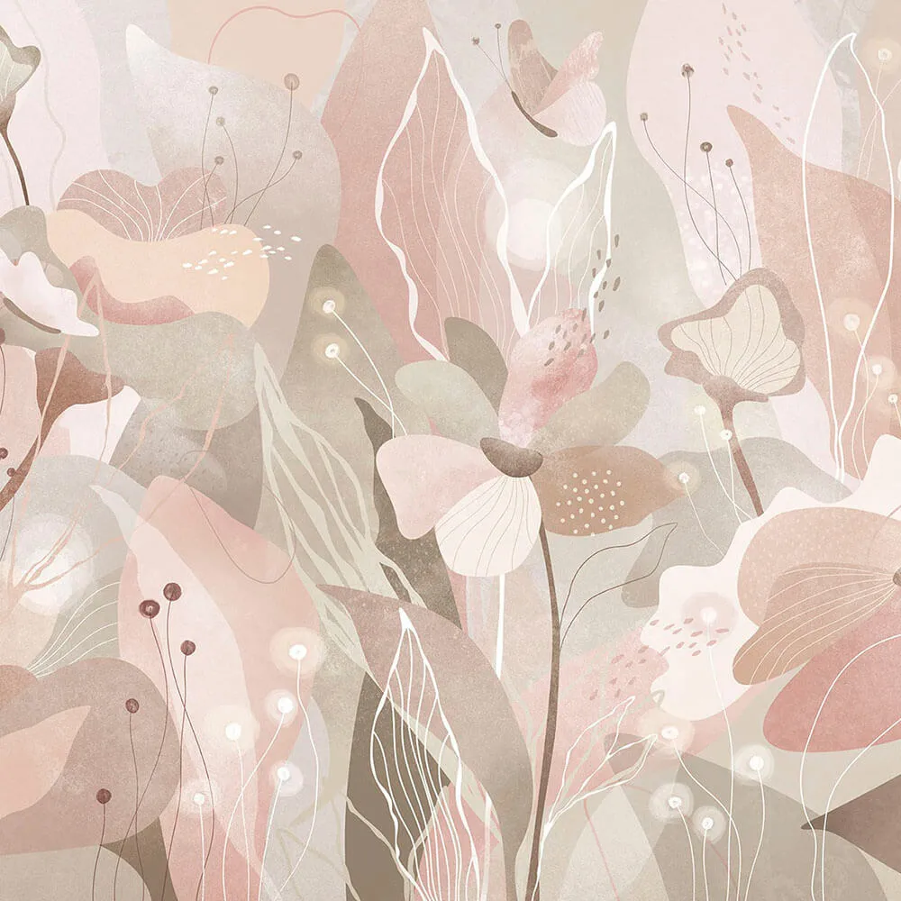 Creativille – 4528 abstract flowers with butterflies 3ds Max