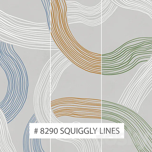 Creativille | Wallpapers | 8290 Squiggly Lines 3DS Max Model