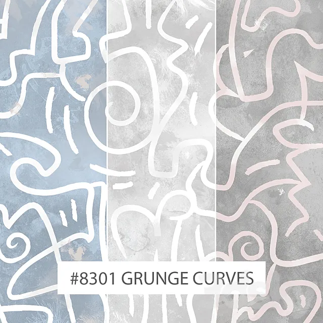 Creativille | Wallpapers | 8301 Grunge Curves 3DS Max Model