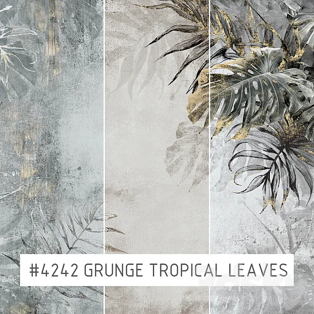 Creativille | Wallpapers | Grunge tropical leaves 4242 3DS Max Model