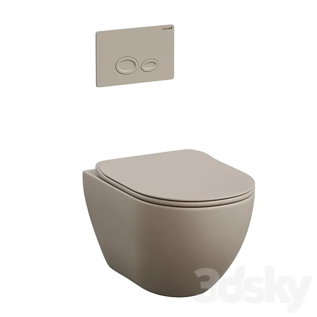 Creavit Free Toilet with Drop Button 3DS Max Model