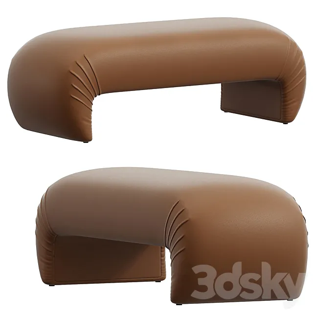 Crescent Bench B6010 Tan 3DS Max Model