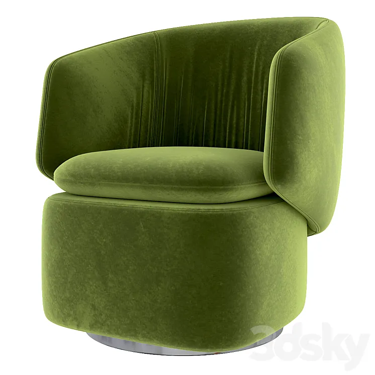 Crescent swivel chair 3DS Max