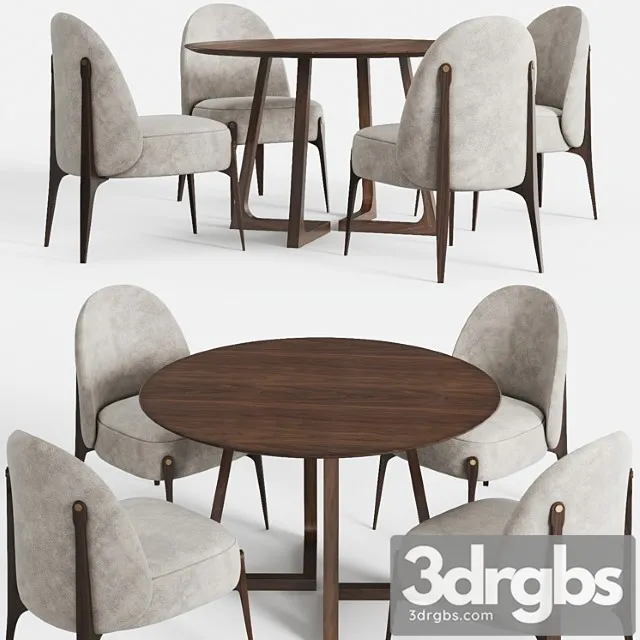 Cress round table and ames chair