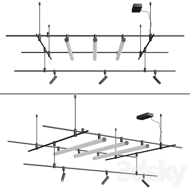Crimson Decorative Chandelier 3ds Max