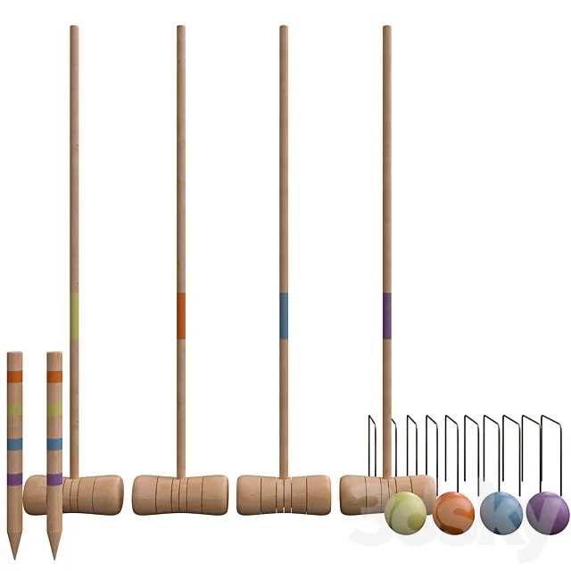 Croquet set 3DS Max Model