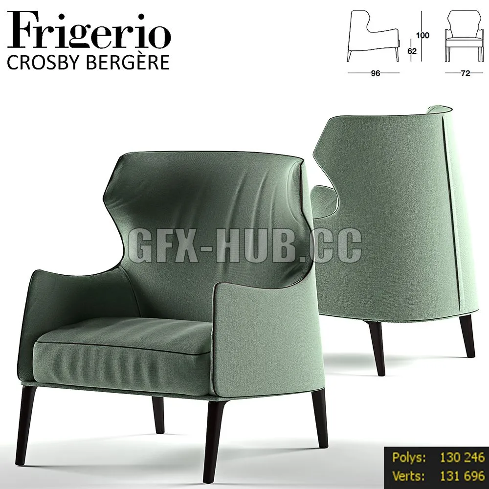Crosby bergere by Frigerio 3dsMax Model