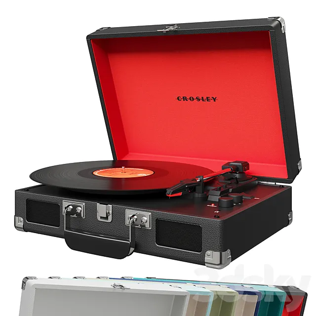 Crosley Cruiser Deluxe Portable Vinyl Player 3DS Max Model