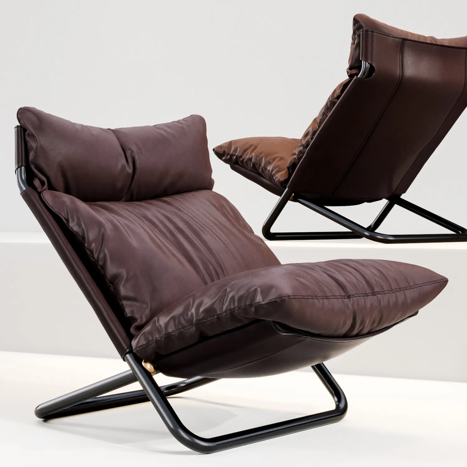 Cross high armchair by ARFLEX Leather 3dsMax Model