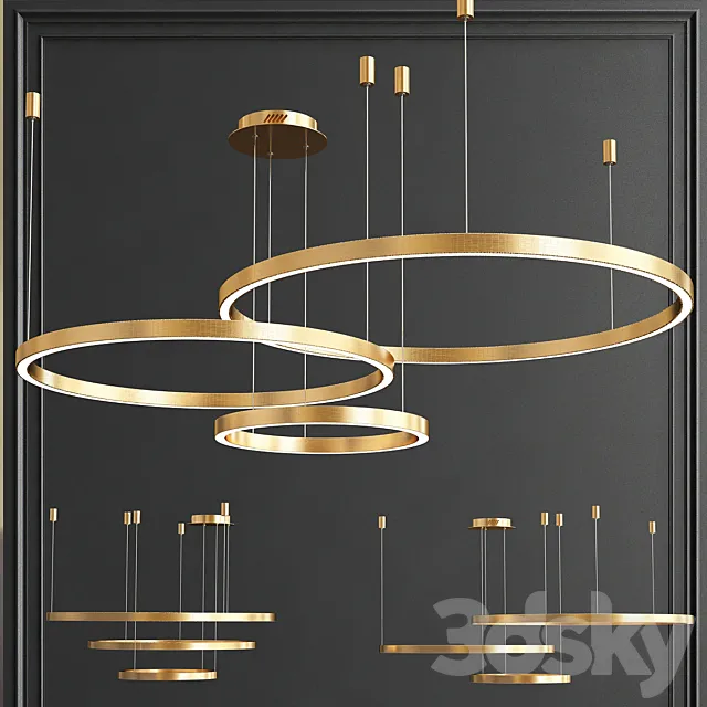 Cruise ring chandelier 3DSMax File