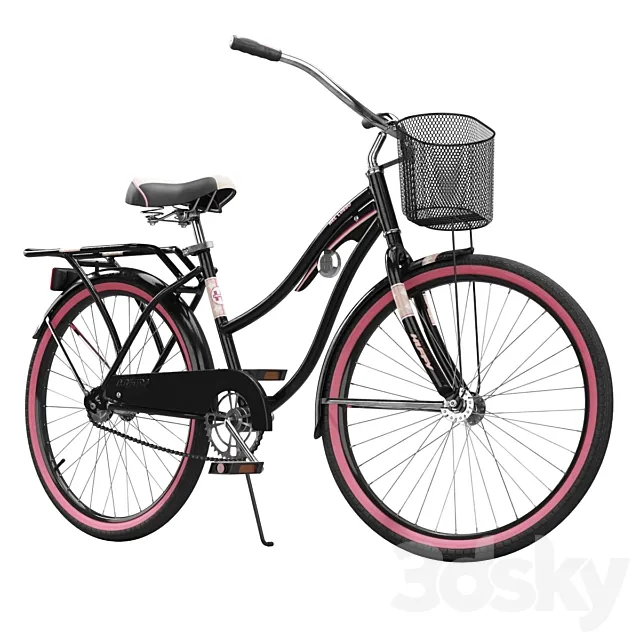 Cruiser Bike with Basket 3DS Max Model