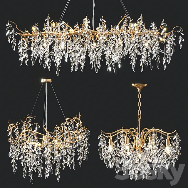 Crystal Chandelier Collection 3ds Max