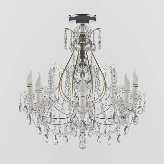 Crystal chandelier Wunderlicht PRIMA DONNA WL61111-8CCH 3ds Max