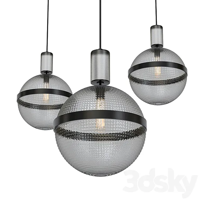 Crystal Galaxy Ball black 3DS Max Model