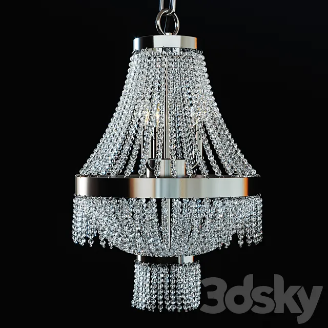 Crystal lamp Ideal Lux Augustus SP4 cromo 3ds Max
