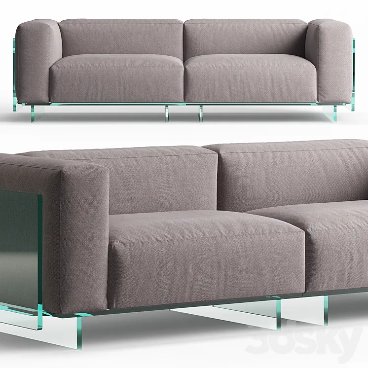 Crystal Lounge Sofa by Glas Italia 3DS Max