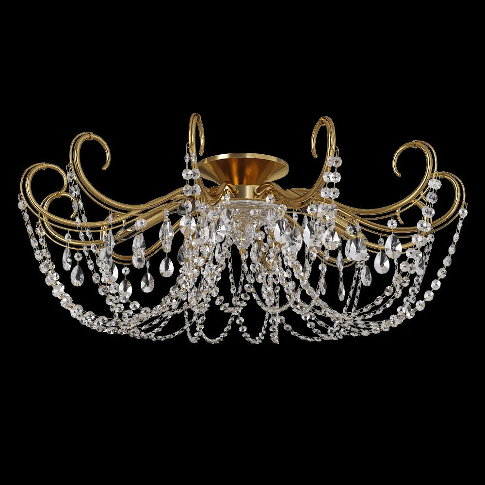 CRYSTAL LUX – Ceiling lamp Imperia PL6 Gold Amber 3ds Max