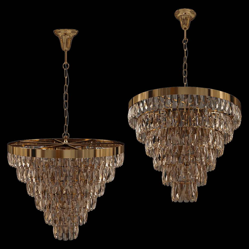 CRYSTAL LUX – Chandelier Abigail SP-PL15 D620 Gold/Amber 3ds Max