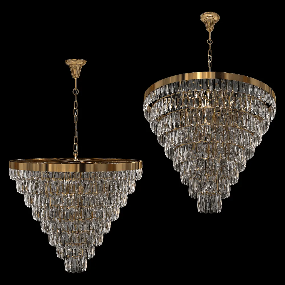 CRYSTAL LUX – Chandelier Abigail SP22 D820 Gold/Transparent 3ds Max