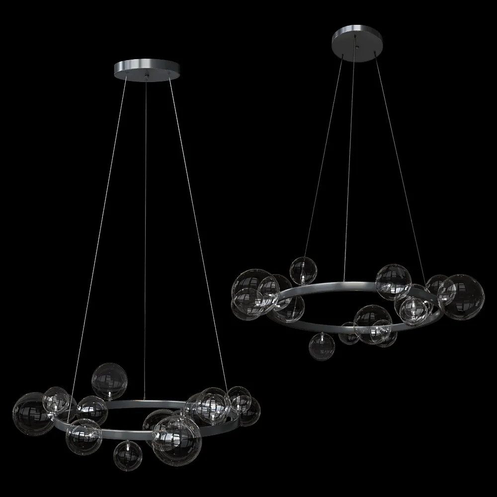 CRYSTAL LUX – Chandelier Agata SP15 V2 Black/Transparente 3ds Max