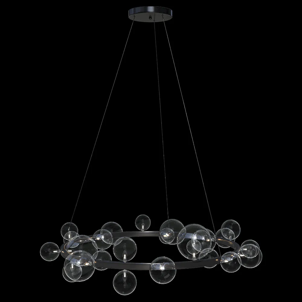 CRYSTAL LUX – Chandelier Agata SP24 Black/Transparente 3ds Max