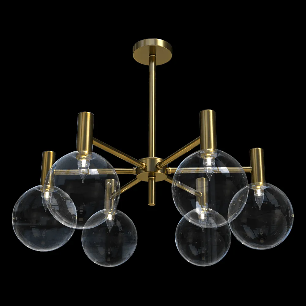 CRYSTAL LUX – Chandelier Andres SP6 Bronze/Transparente 3ds Max