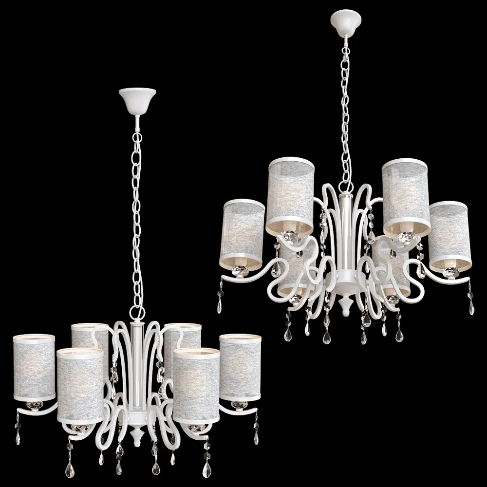 CRYSTAL LUX – Chandelier Elisa SP6 White 3ds Max