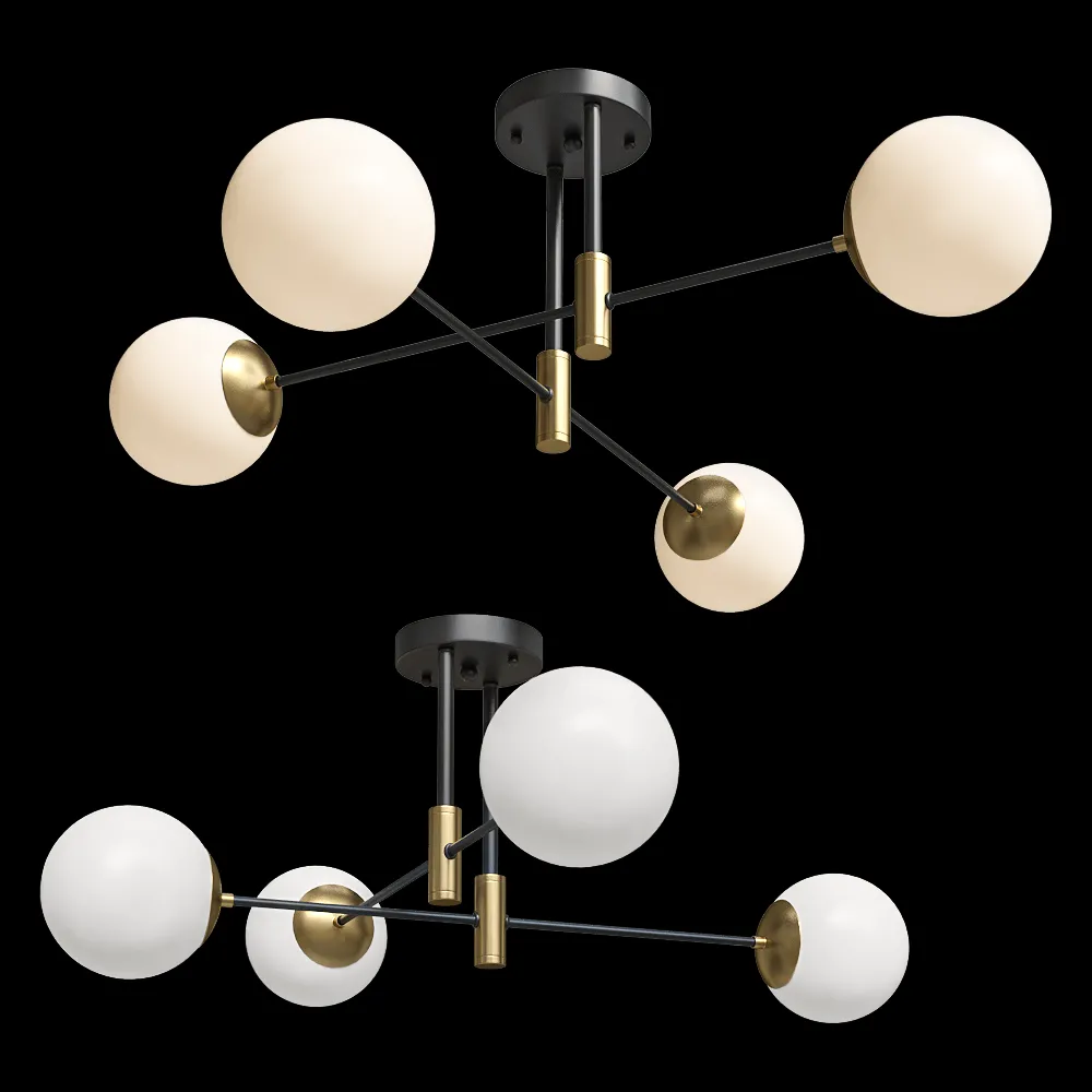 CRYSTAL LUX – Chandelier Fidel PL4 Black 3ds Max