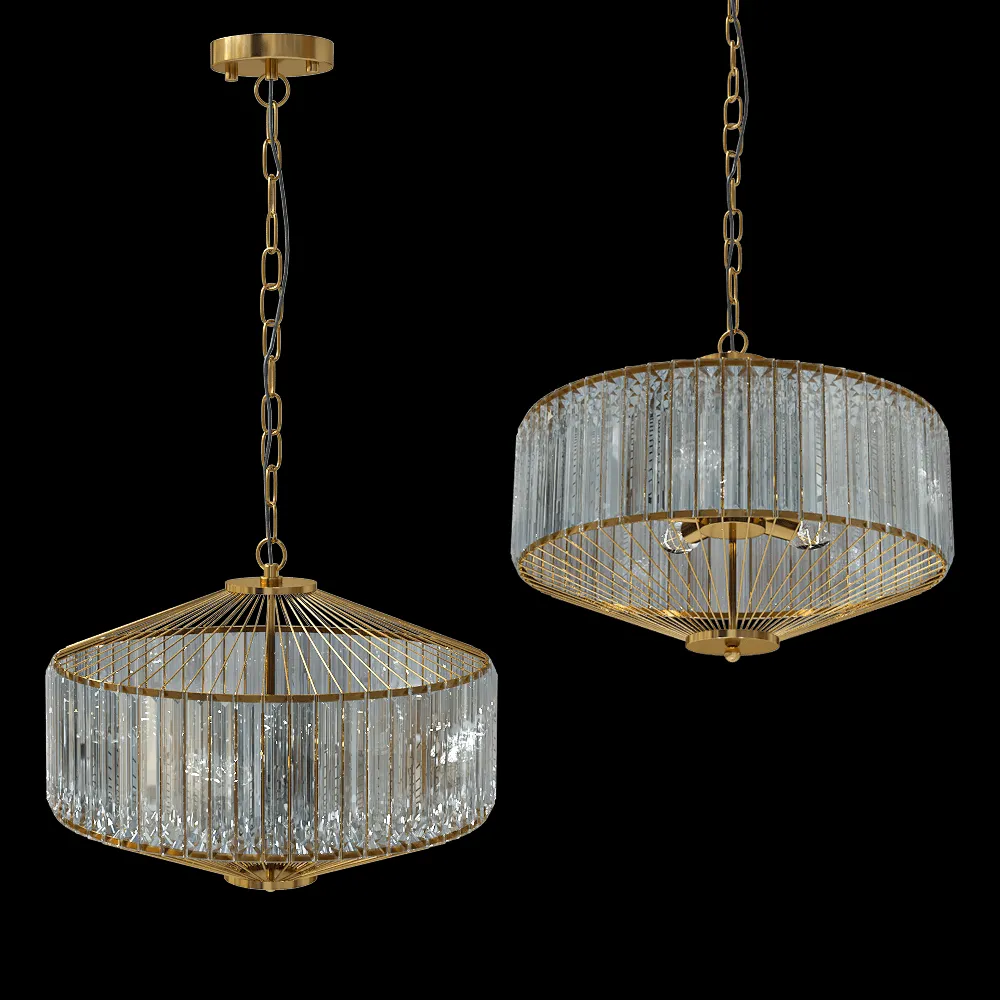CRYSTAL LUX – Chandelier Fiesta SP5 Brass/Transparente 3ds Max