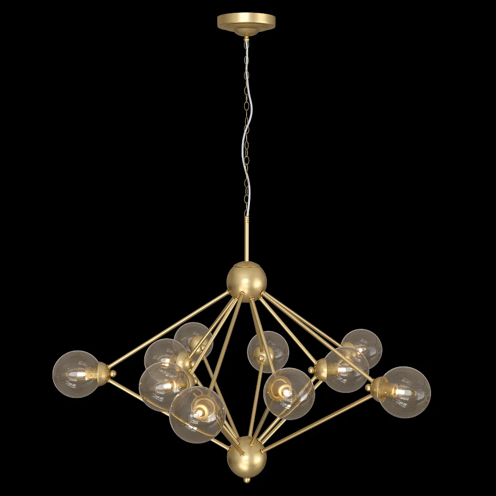 CRYSTAL LUX – Chandelier Francisca SP10 Gold-Cognac 3ds Max