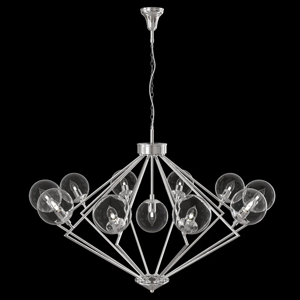 CRYSTAL LUX – Chandelier Francisca SP11 Chrome-Transparente 3ds Max