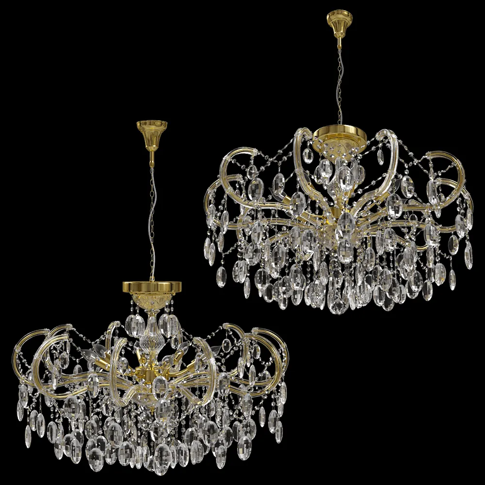 CRYSTAL LUX – Chandelier Hollywood SP-PL10 Gold D1000 3ds Max