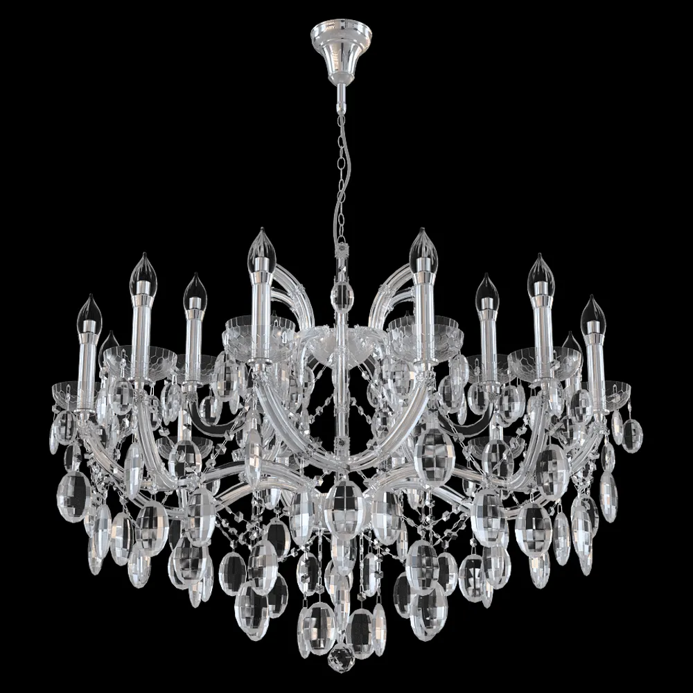 CRYSTAL LUX – Chandelier Hollywood SP12+6 Chrome 3ds Max