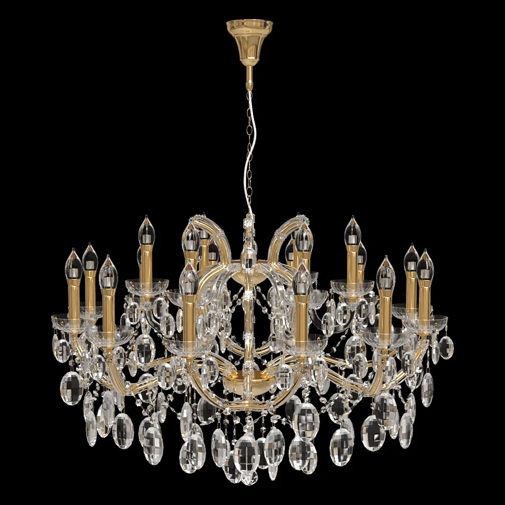 CRYSTAL LUX – Chandelier Hollywood SP12+6 Gold 3ds Max