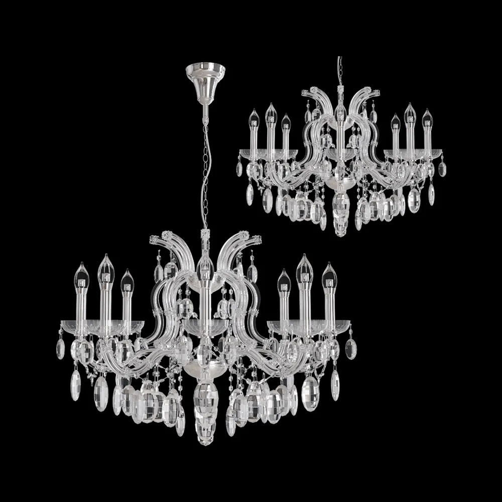 CRYSTAL LUX – Chandelier HOLLYWOOD SP8 CHROME 3ds Max