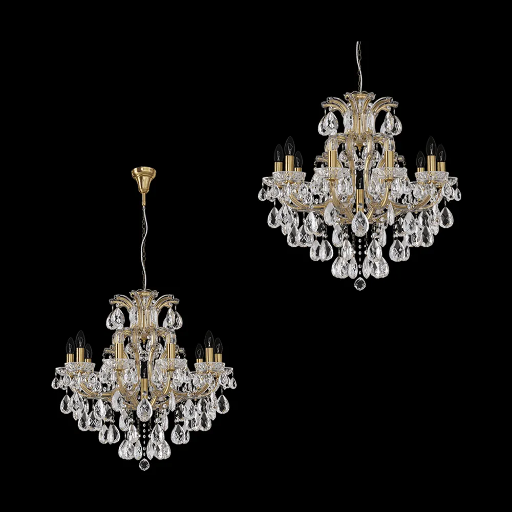 CRYSTAL LUX – Chandelier Isabel SP11 Gold 3ds Max