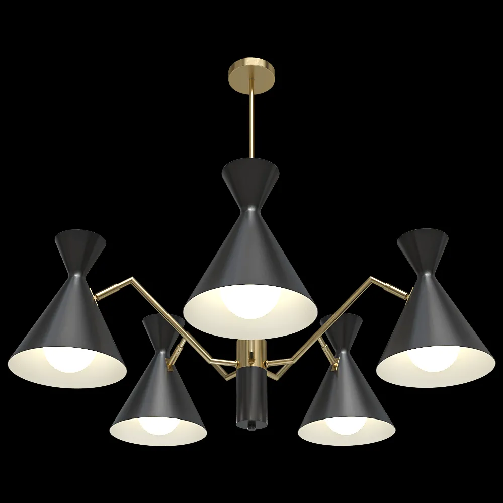 CRYSTAL LUX – Chandelier Joven SP5 Gold/Blackы 3ds Max