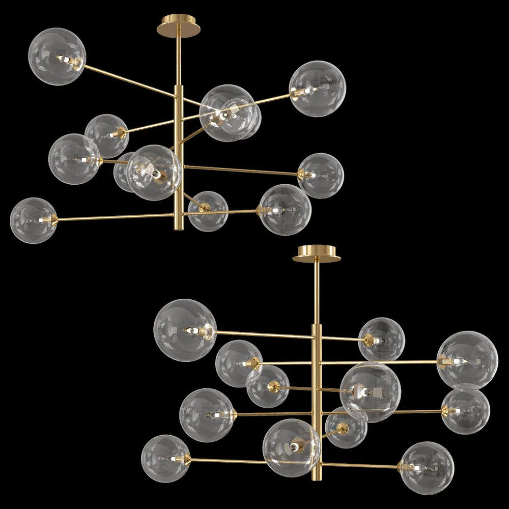 CRYSTAL LUX – Chandelier Marzo Sp12 Bronze/Transparente 3ds Max