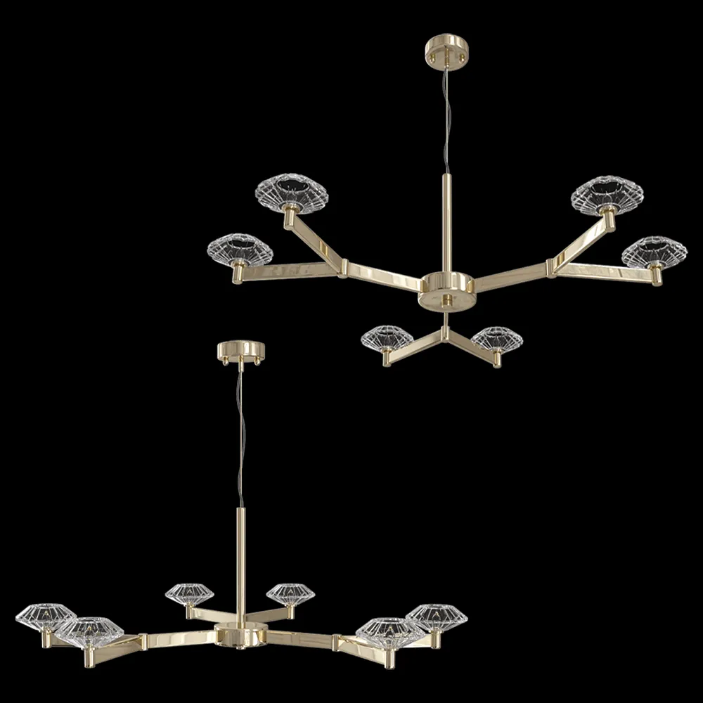CRYSTAL LUX – Chandelier Rebeca SP10 Gold 3ds Max