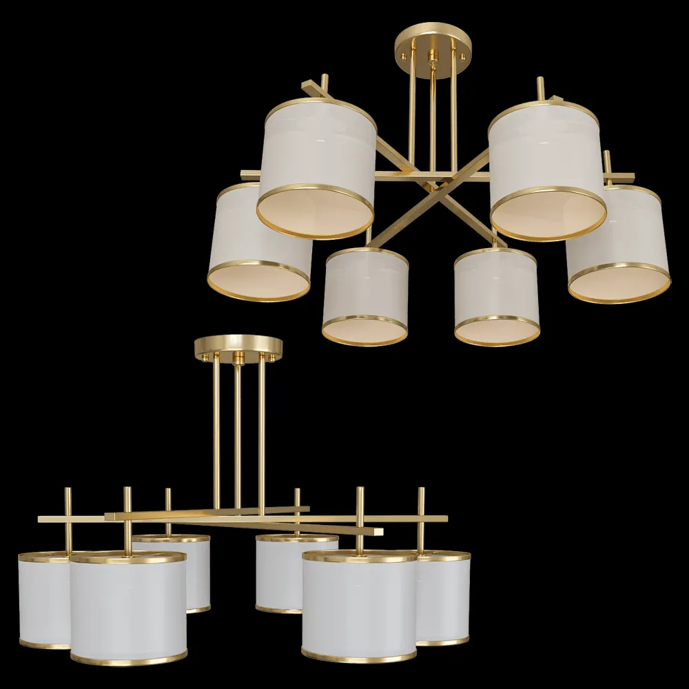 CRYSTAL LUX – Chandelier Sergio PL6 Gold 3ds Max