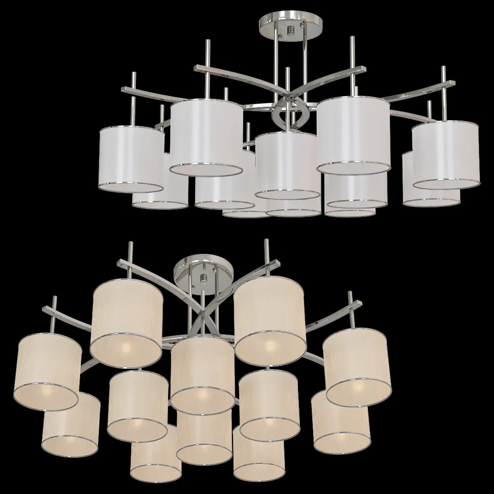 CRYSTAL LUX – Chandelier Sergio PL8+4 Nickel 3ds Max