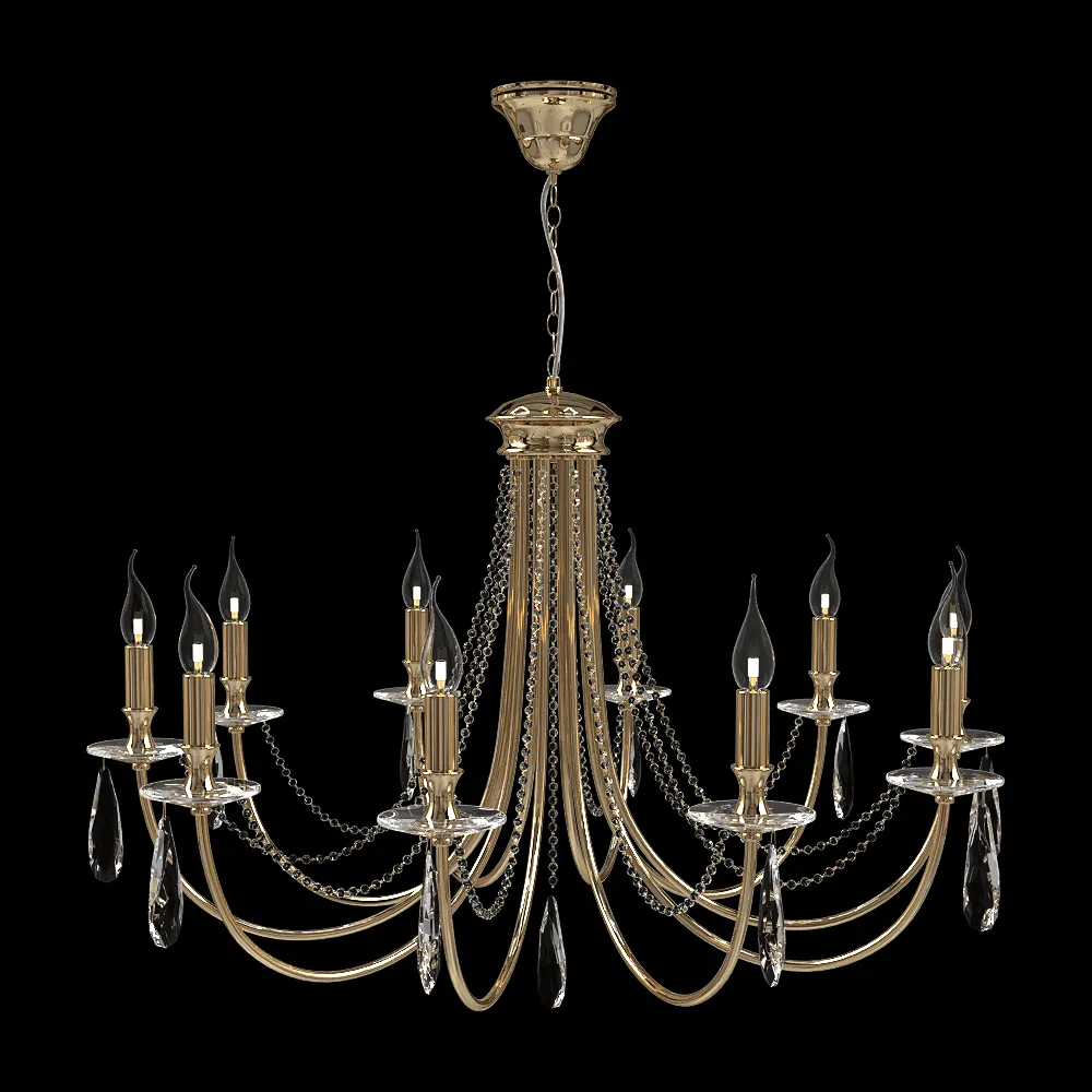 CRYSTAL LUX – Chandelier Victoria SP10 Gold/Amber 3ds Max