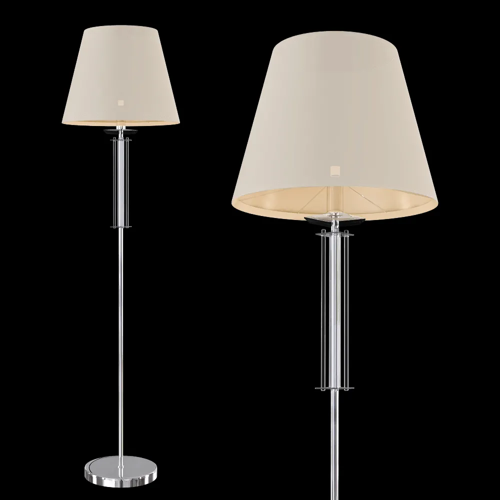 CRYSTAL LUX – Floor lamp Nicolas PT1 Nickel/White 3ds Max